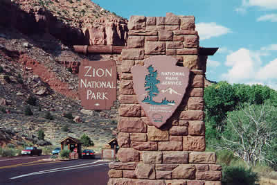 Zion National Park Sign