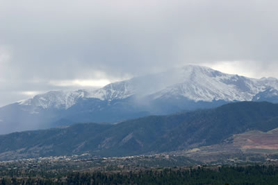 Close-up of Pikes Peak